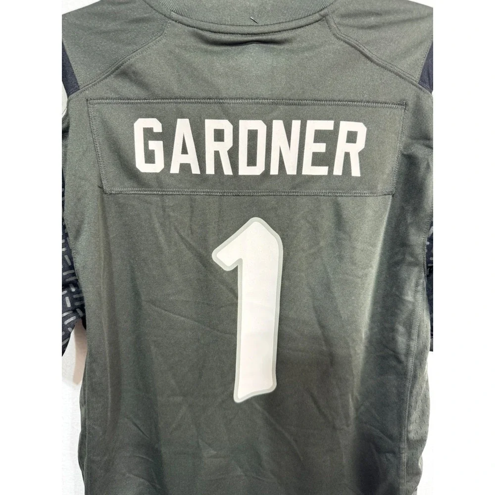 Nike Kids L 14/16 Green Football Jersey Sauce Gardner Gotham City Football